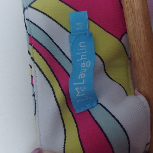 J Mclaughlin Edie Catalina Cloth Dress Halter Neck Psychedelic Print Size Medium - Picture 3 of 5